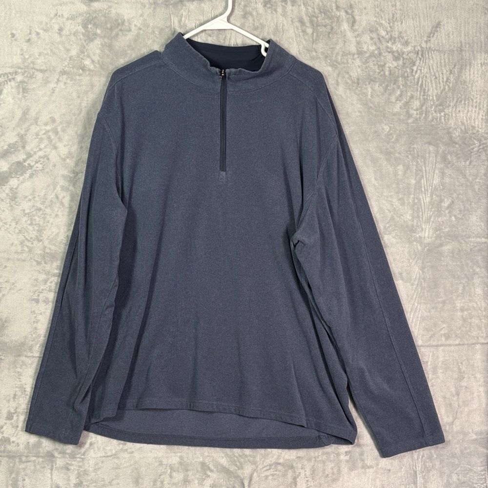 Mondetta Heathered Blue 1/4 Zip Super Soft Pullover Oversized Size XXL